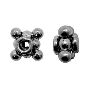 Handcrafted black rhodium overlay mini cluster copper spacer bead from India for modern jewelry designs