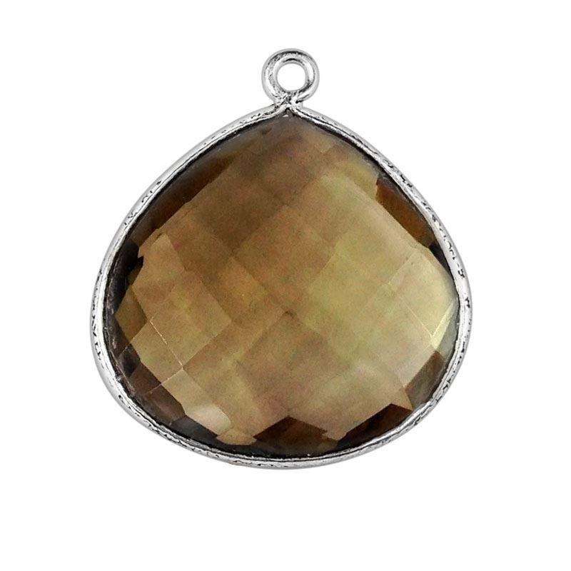 SFS-105-ST Silver Overlay Finding With Smokey Quartz Beads Bali Designs Inc