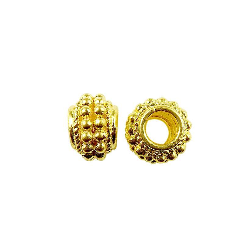 18K gold overlay beaded cluster Bali spacer bead handcrafted in India for retail and DIY jewelry designs