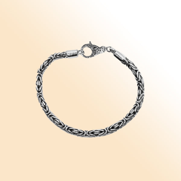 AB-1000-S-7MM-8" Sterling Silver Bracelet With Lobster Jewelry Bali Designs Inc 