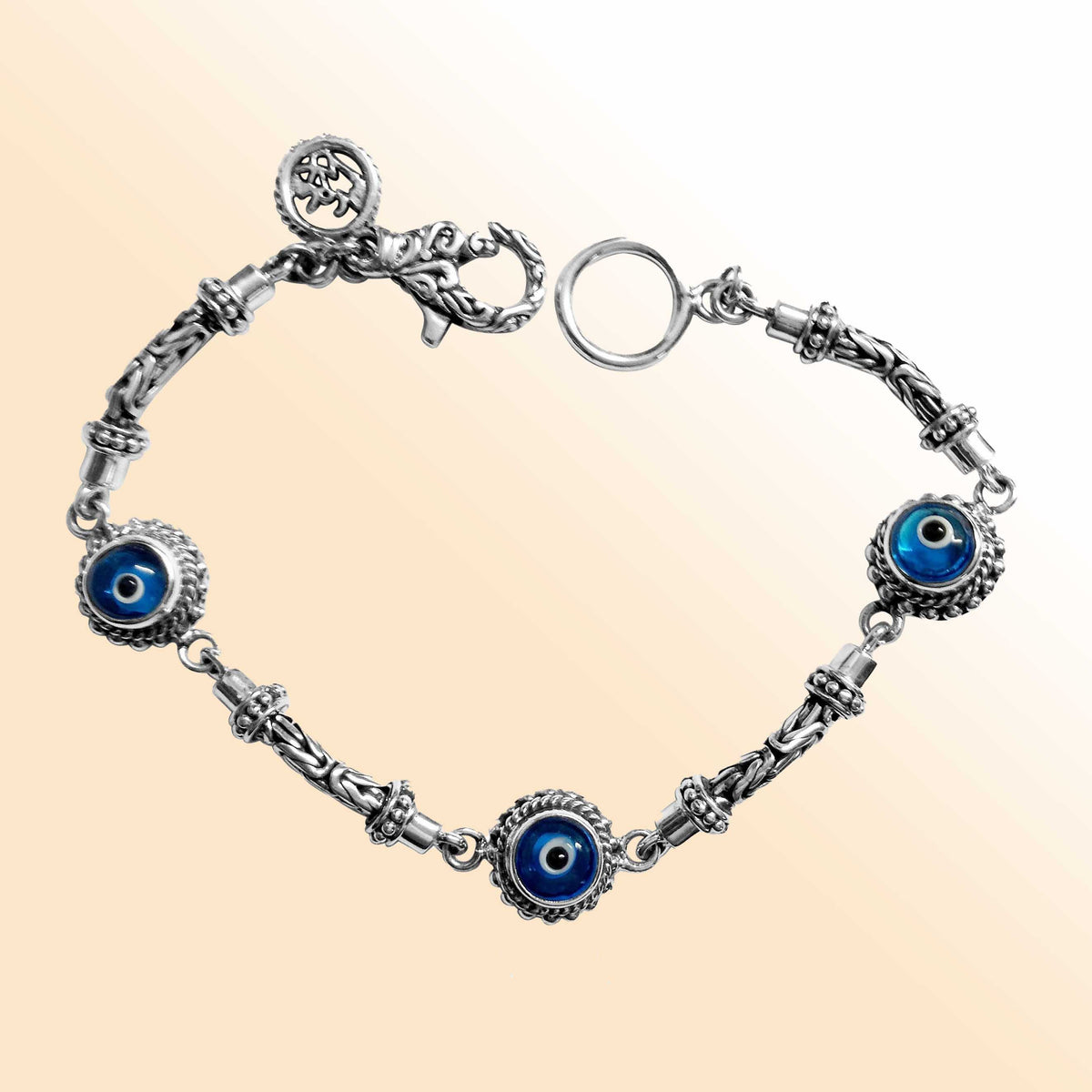 AB-1001-BE Sterling Silver Bracelet Jewelry Bali Designs Inc 
