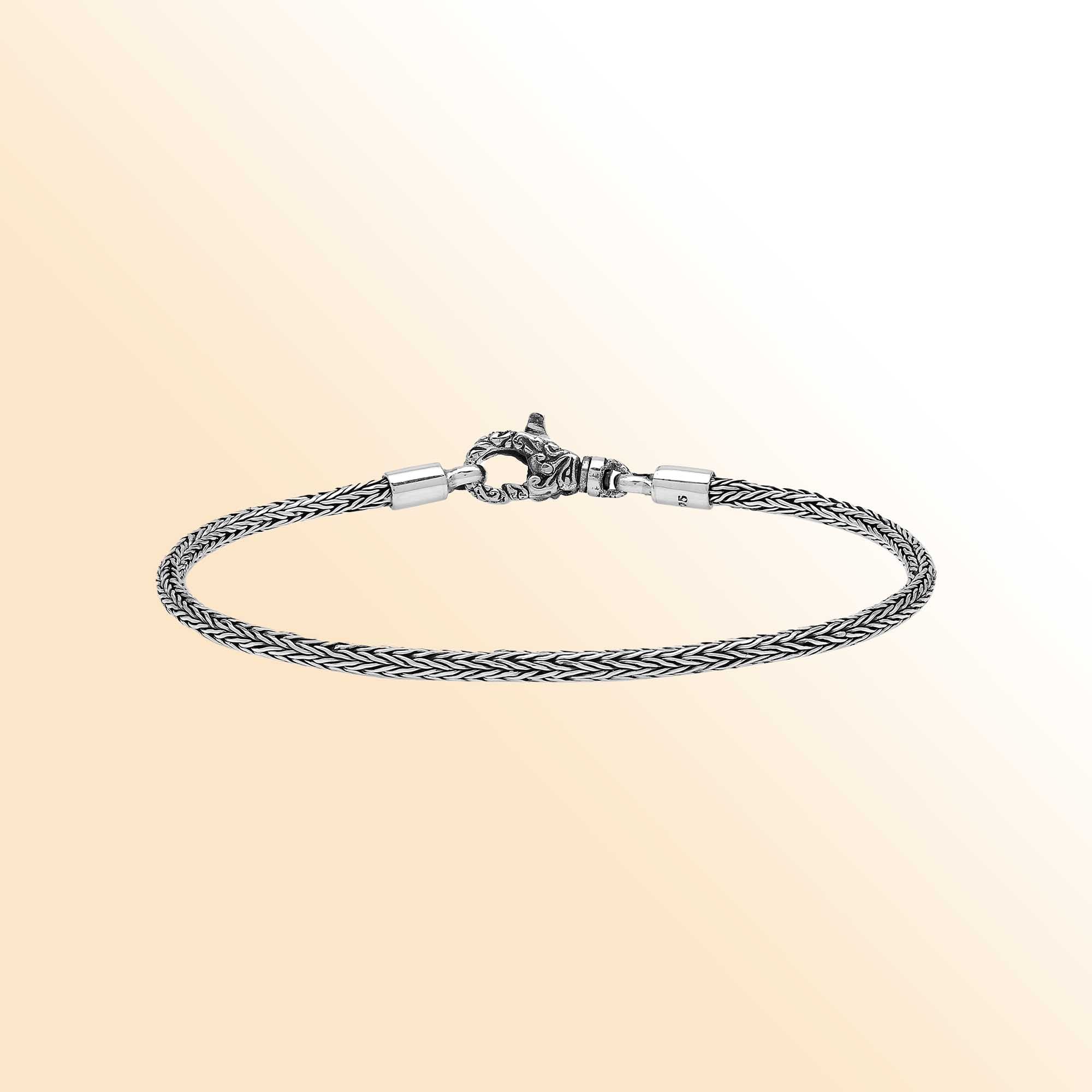 AB-1001-S-2.5MM-7 Sterling Silver Bracelet With Lobster Jewelry Bali Designs Inc 