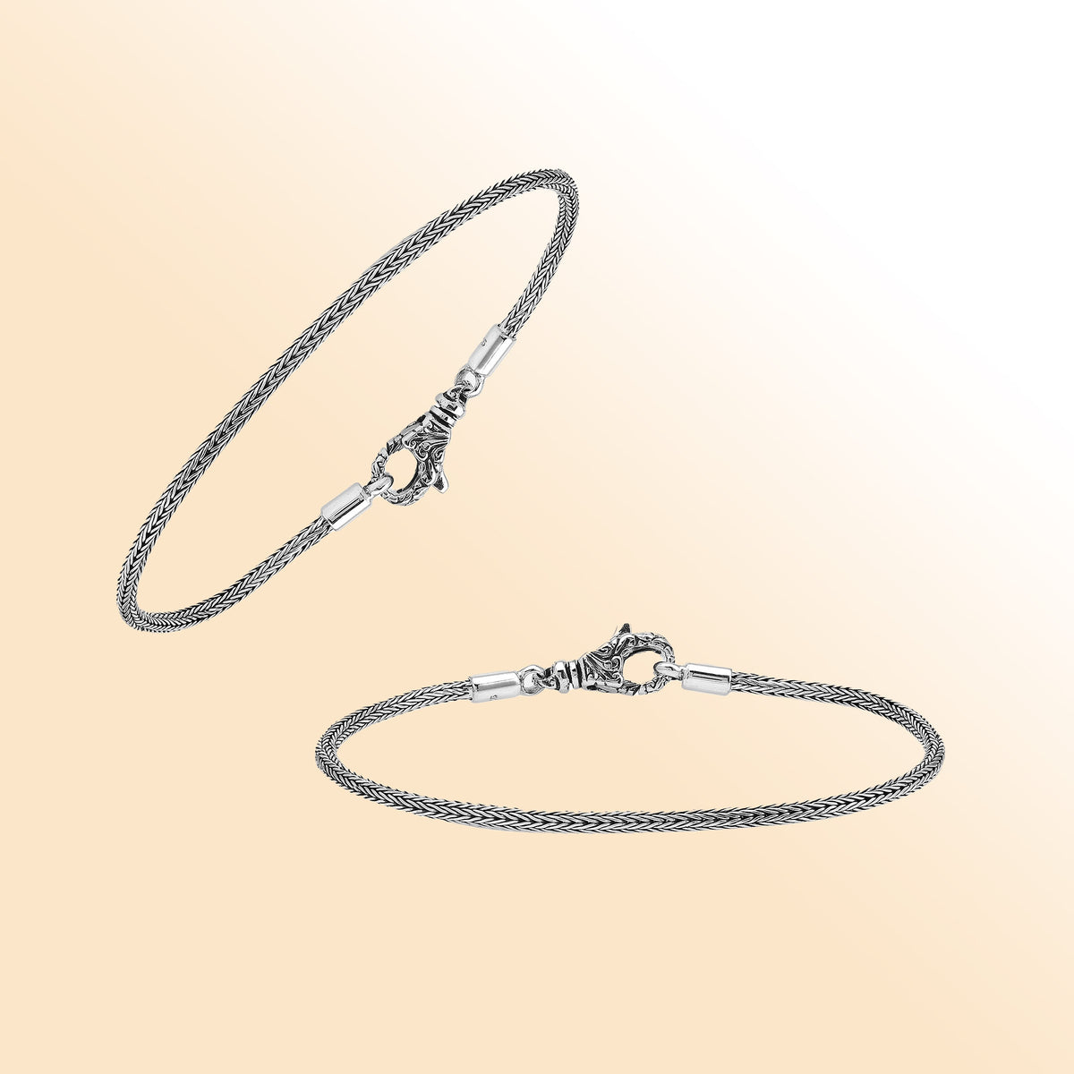 AB-1001-S-2.5MM-7 Sterling Silver Bracelet With Lobster Jewelry Bali Designs Inc 