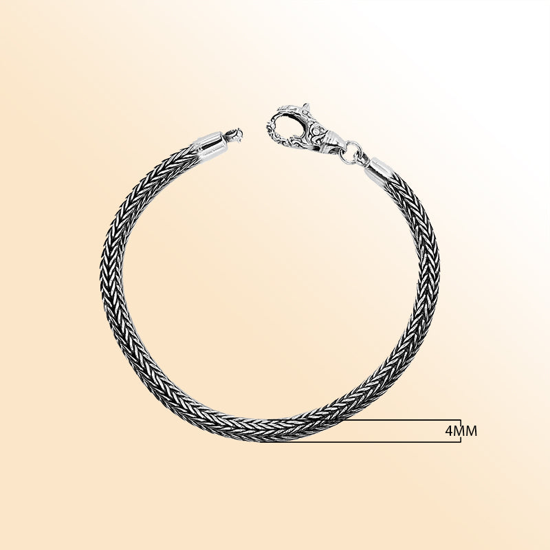 AB-1001-S-4MM-7 Sterling Silver Bracelet With Lobster Jewelry Bali Designs Inc 