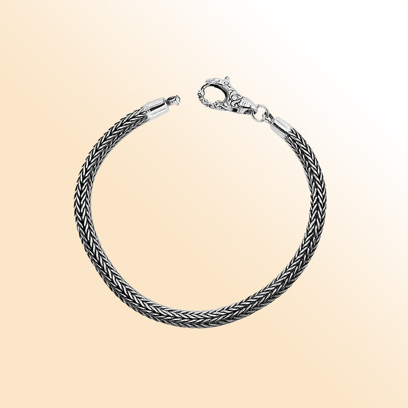 AB-1001-S-4MM-7 Sterling Silver Bracelet With Lobster Jewelry Bali Designs Inc 