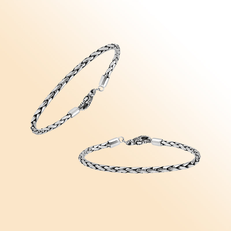 AB-1002-S-3MM-7" Sterling Silver Bracelet With Lobster Jewelry Bali Designs Inc 