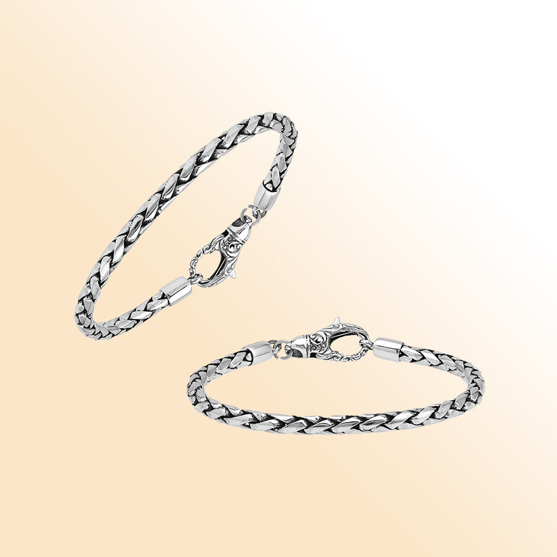 AB-1002-S-4MM-7 Sterling Silver Bracelet With Lobster Jewelry Bali Designs Inc 