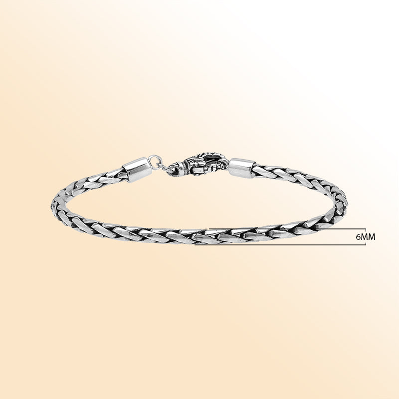 AB-1002-S-6MM-8" Bali Hand Crafted Sterling Silver Bracelet With Lobster Jewelry Bali Designs Inc 