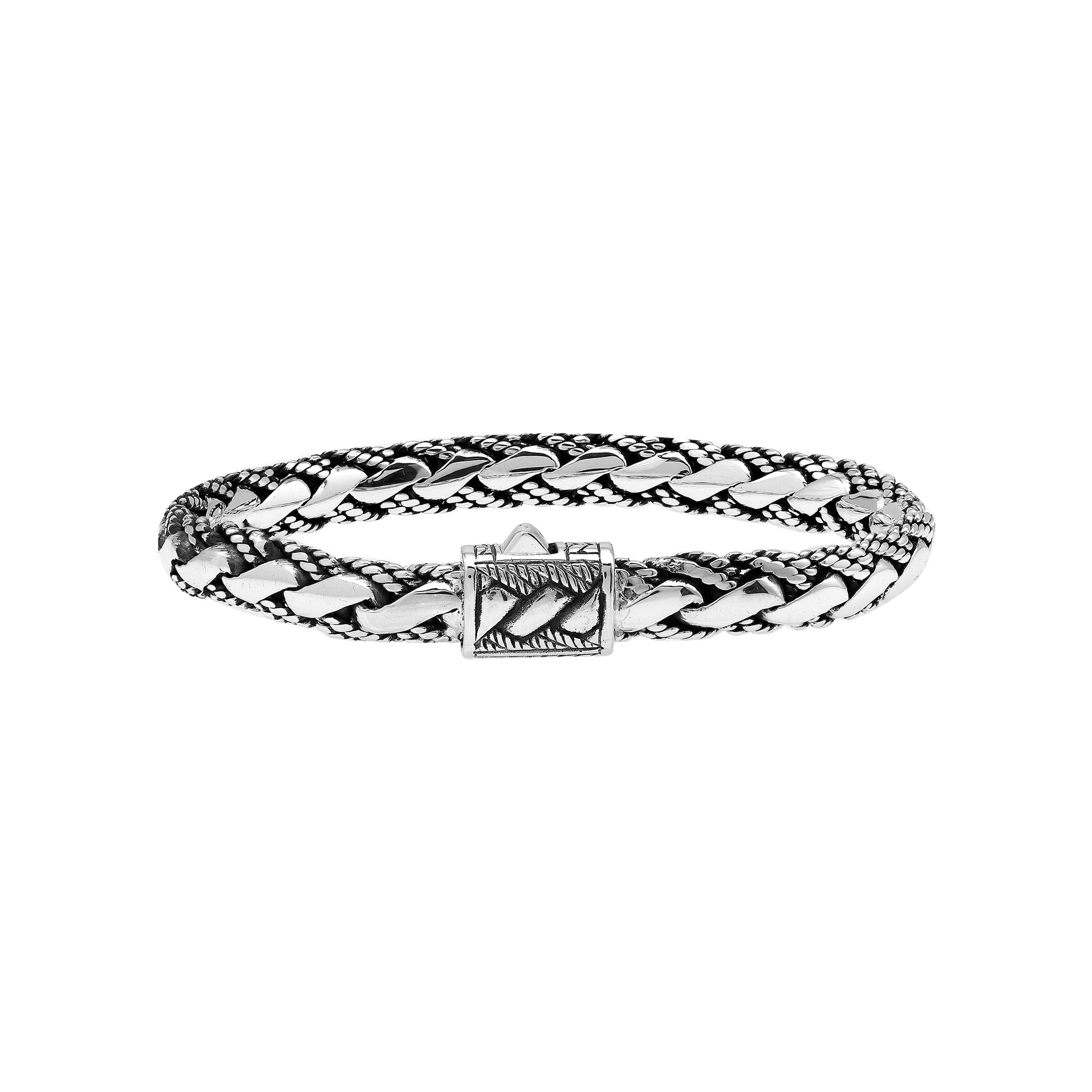 AB-1278-S Sterling Silver Bracelet With Braid Design