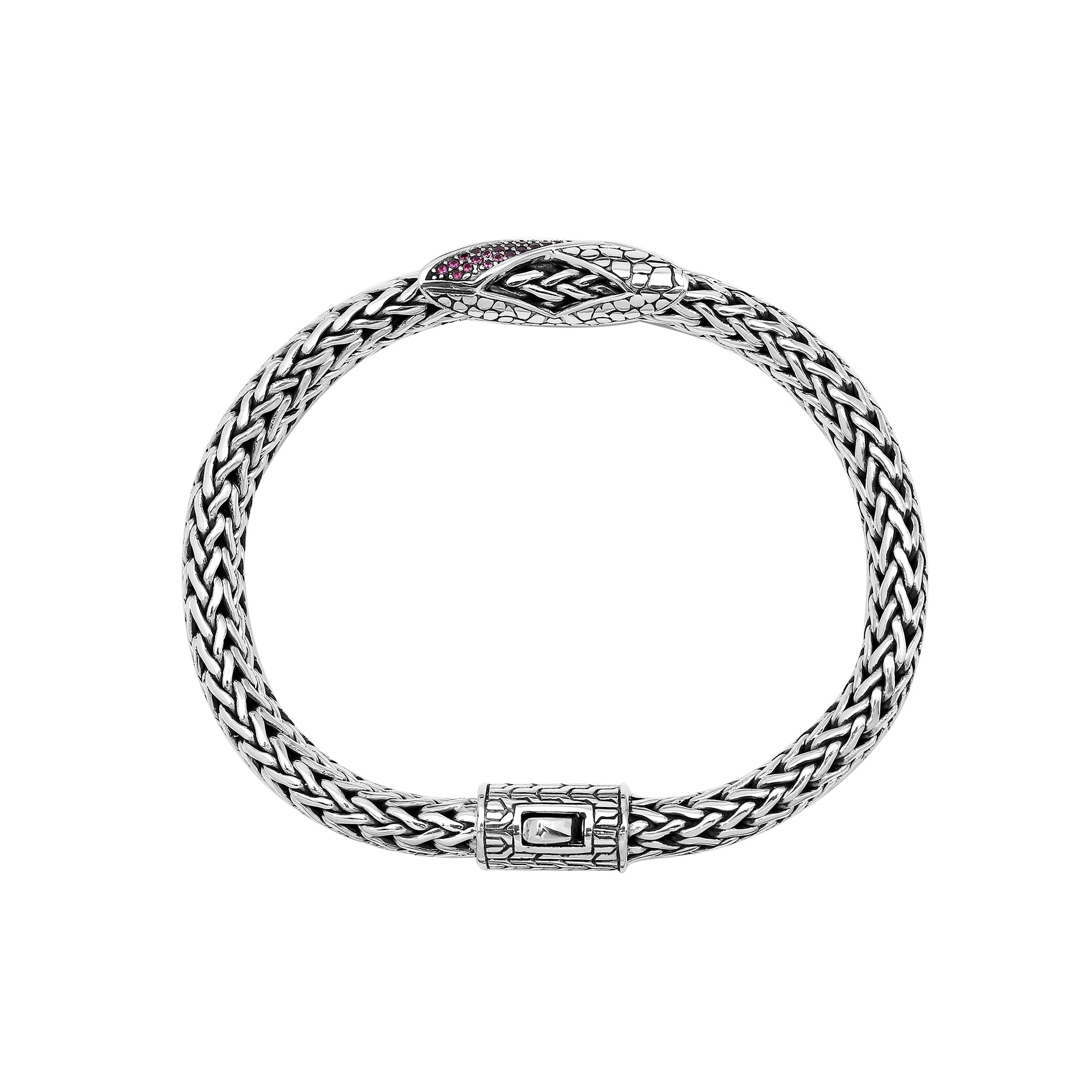 AB-1287-RB Sterling Silver Bracelet With Ruby Q.
