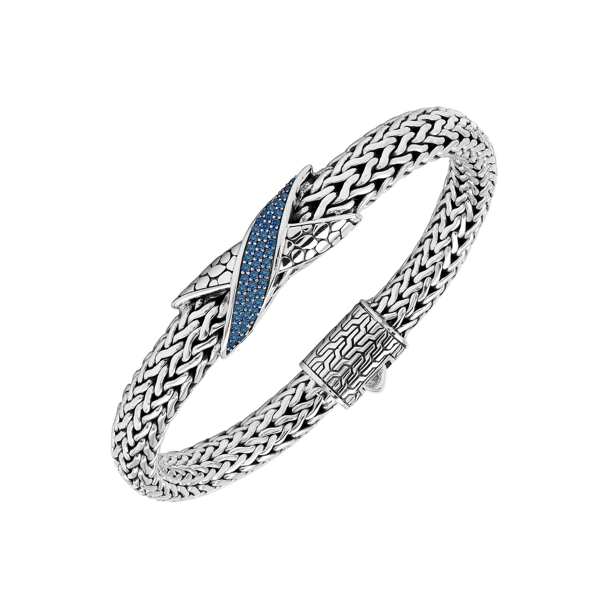 AB-1287-SP Sterling Silver Bracelet With Sapphire Q.