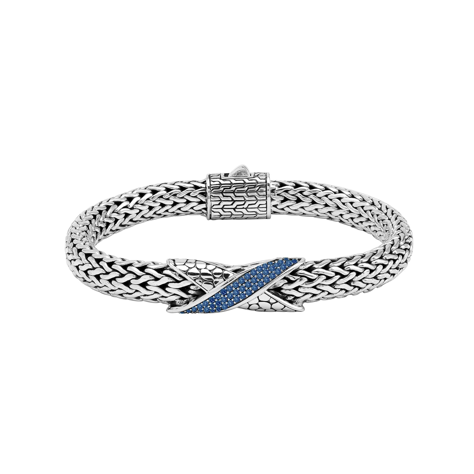 AB-1287-SP Sterling Silver Bracelet With Sapphire Q.