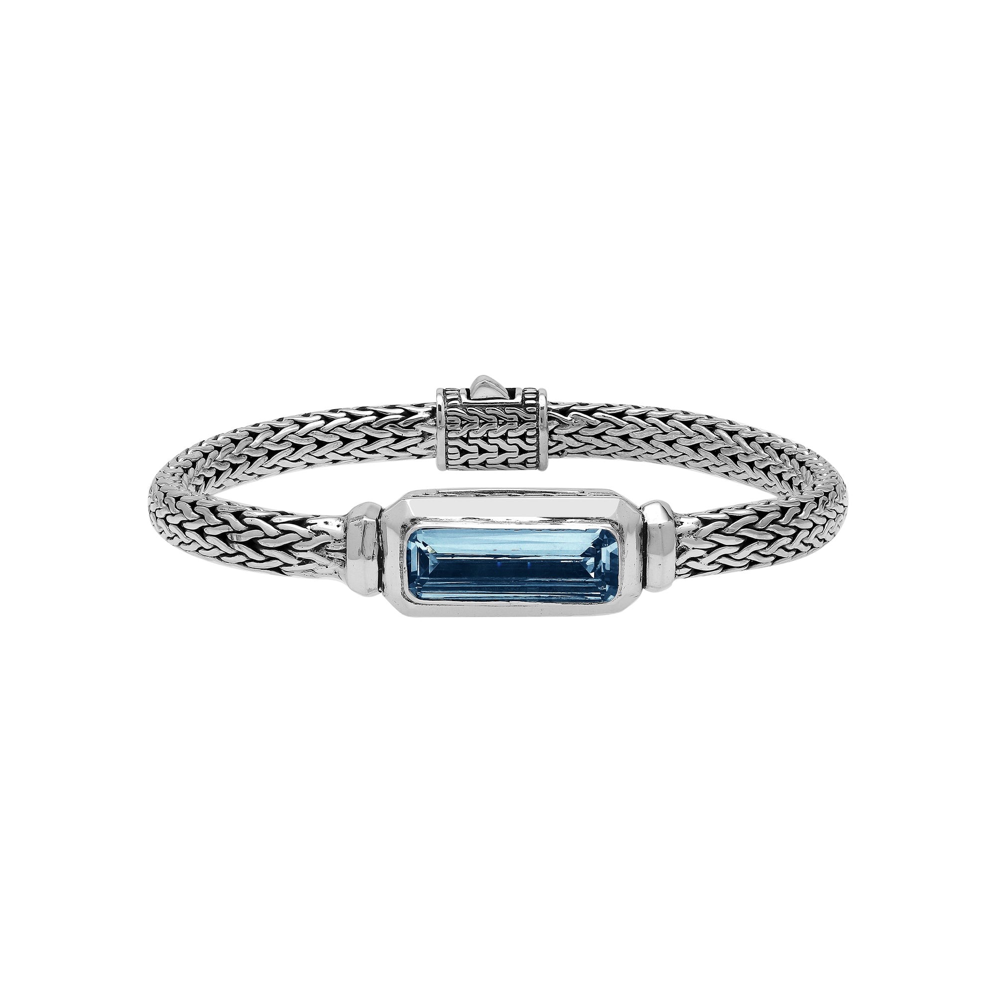AB-1288-LBT Sterling Silver Bracelet With London Blue Topaz Q.