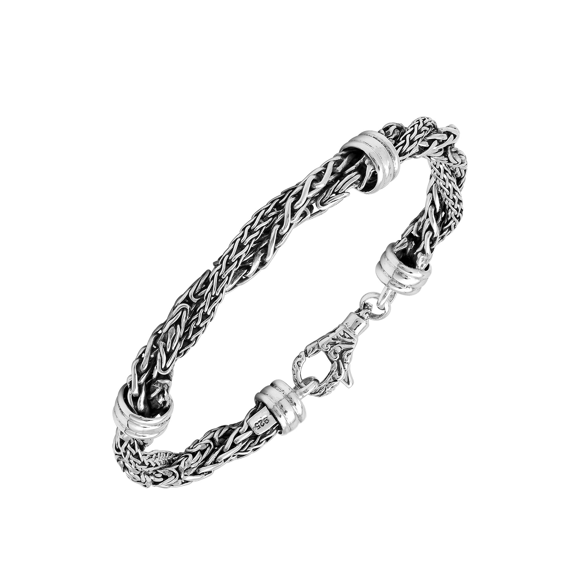 AB-1289-S Sterling Silver Bracelet With Lobster