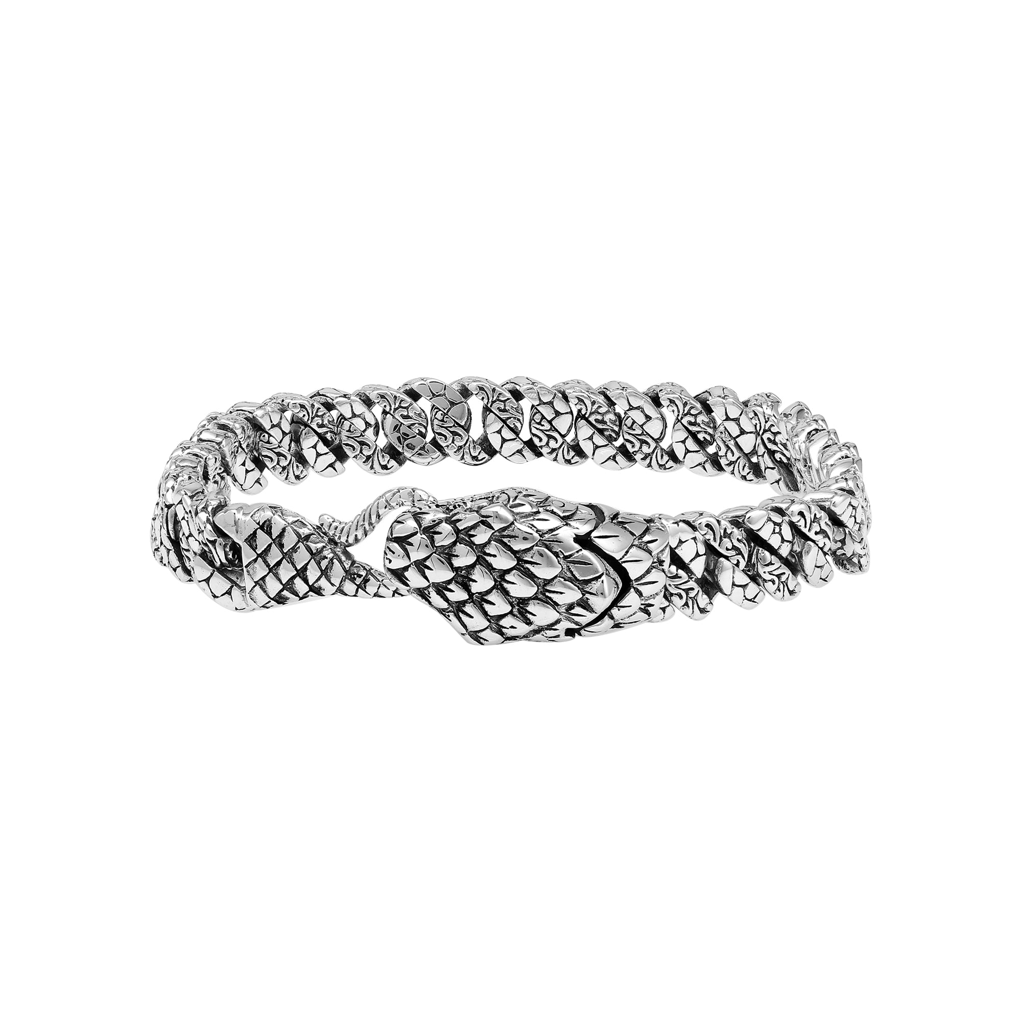 AB-7037-S Sterling Silver Snake Bracelet