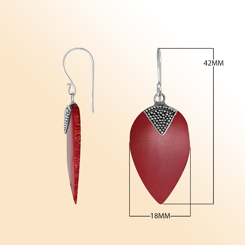 Sterling Silver Earring With Red Coral Jewelry Bali Designs Inc 