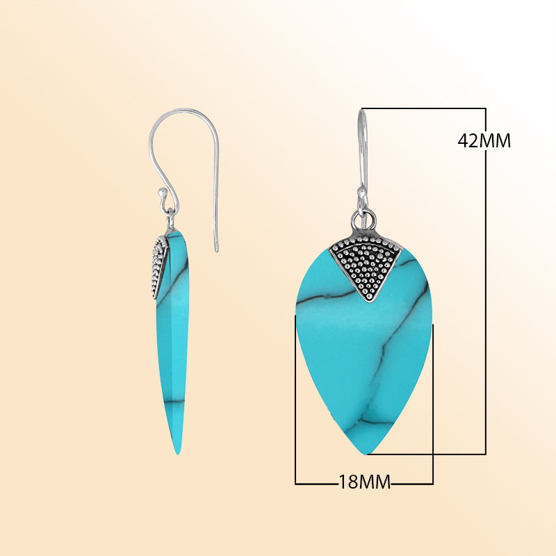 Sterling Silver Earring With Turquoise Shell Jewelry Bali Designs Inc 