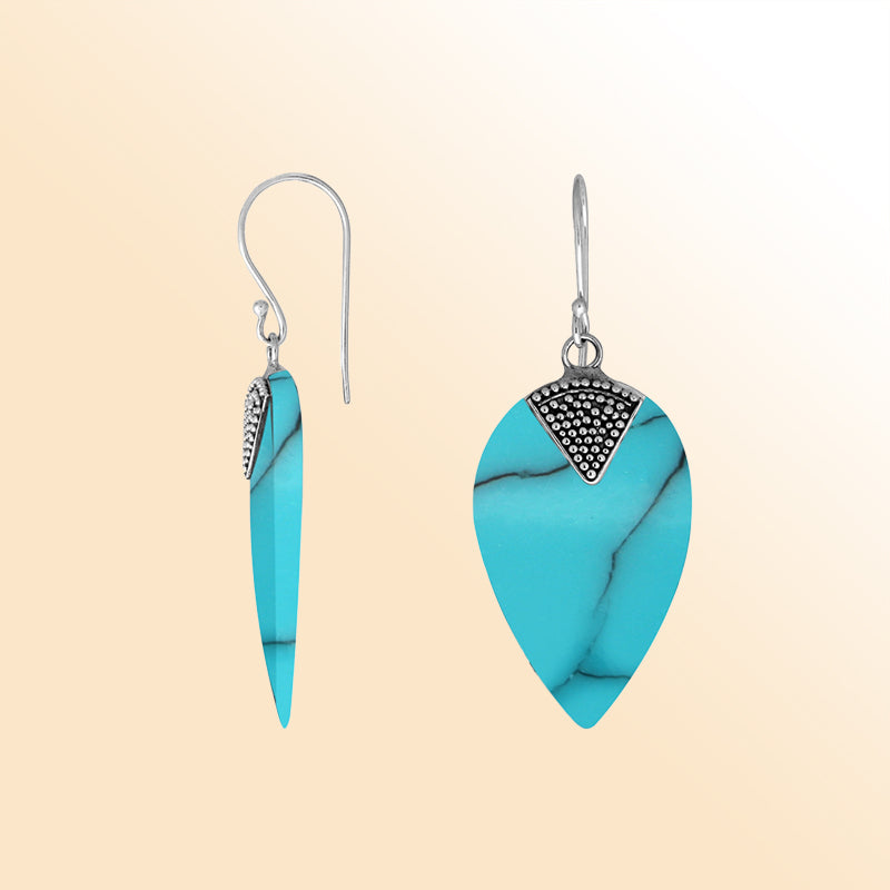 Sterling Silver Earring With Turquoise Shell Jewelry Bali Designs Inc 