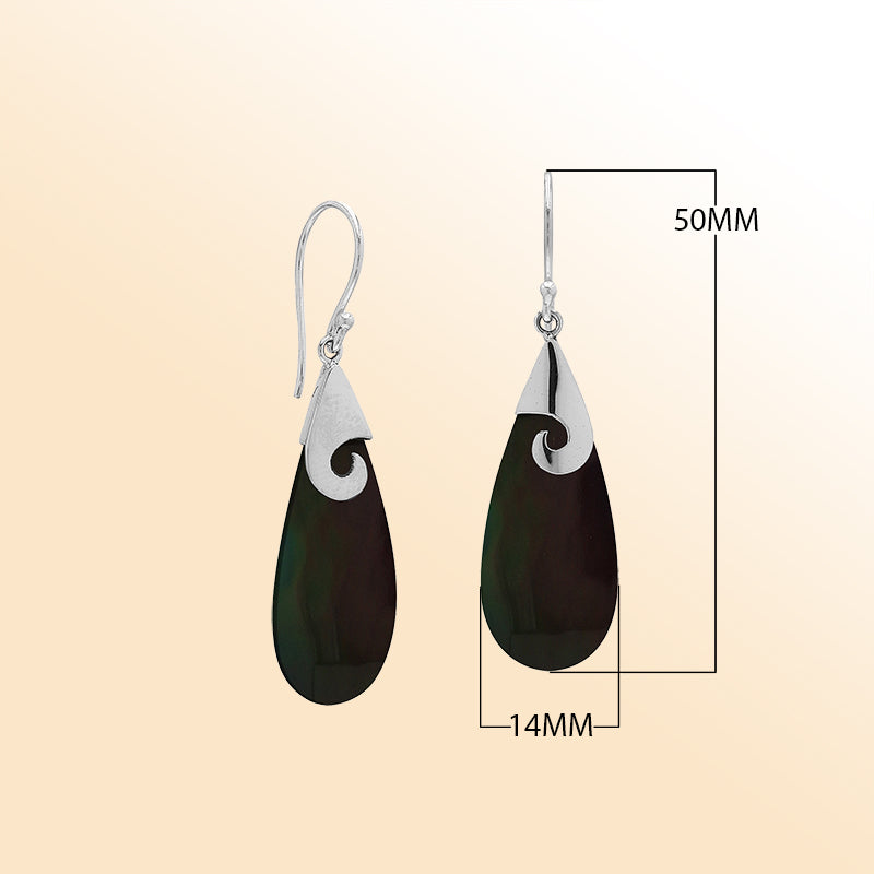 Sterling Silver Earring With Black Shell Jewelry Bali Designs Inc 
