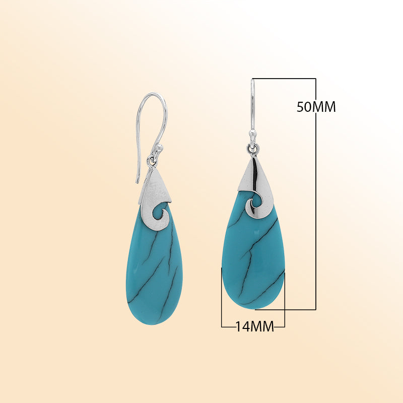 Sterling Silver Earring With Turquoise Shell Jewelry Bali Designs Inc 