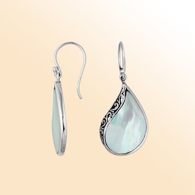 Sterling Silver Earring With Mother of Pearl Jewelry Bali Designs Inc 