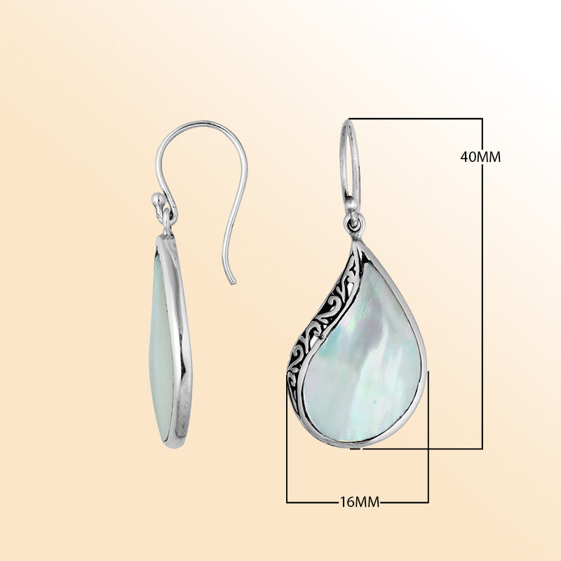 Sterling Silver Earring With Mother of Pearl Jewelry Bali Designs Inc 