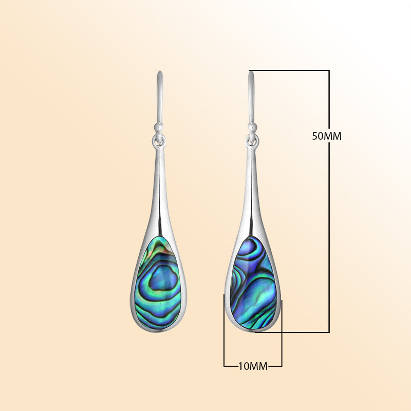 AE-1107-AB Sterling Silver Earring With Abalone Shell Jewelry Bali Designs Inc 