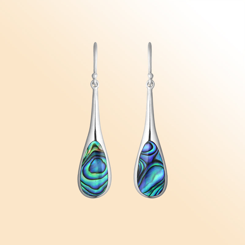 AE-1107-AB Sterling Silver Earring With Abalone Shell Jewelry Bali Designs Inc 