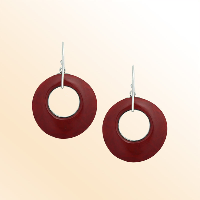 AE-1169-CR Sterling Silver Earring With Coral Jewelry Bali Designs Inc 