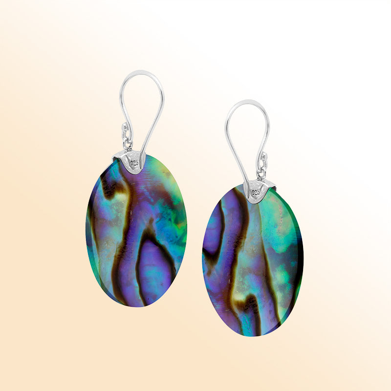 Sterling silver Abalone Shell artistic earrings