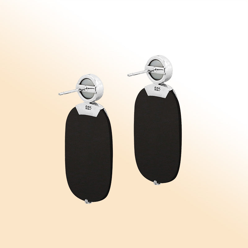 Sterling Silver Turquoise Shell And Pearl Artistic Drop Earrings