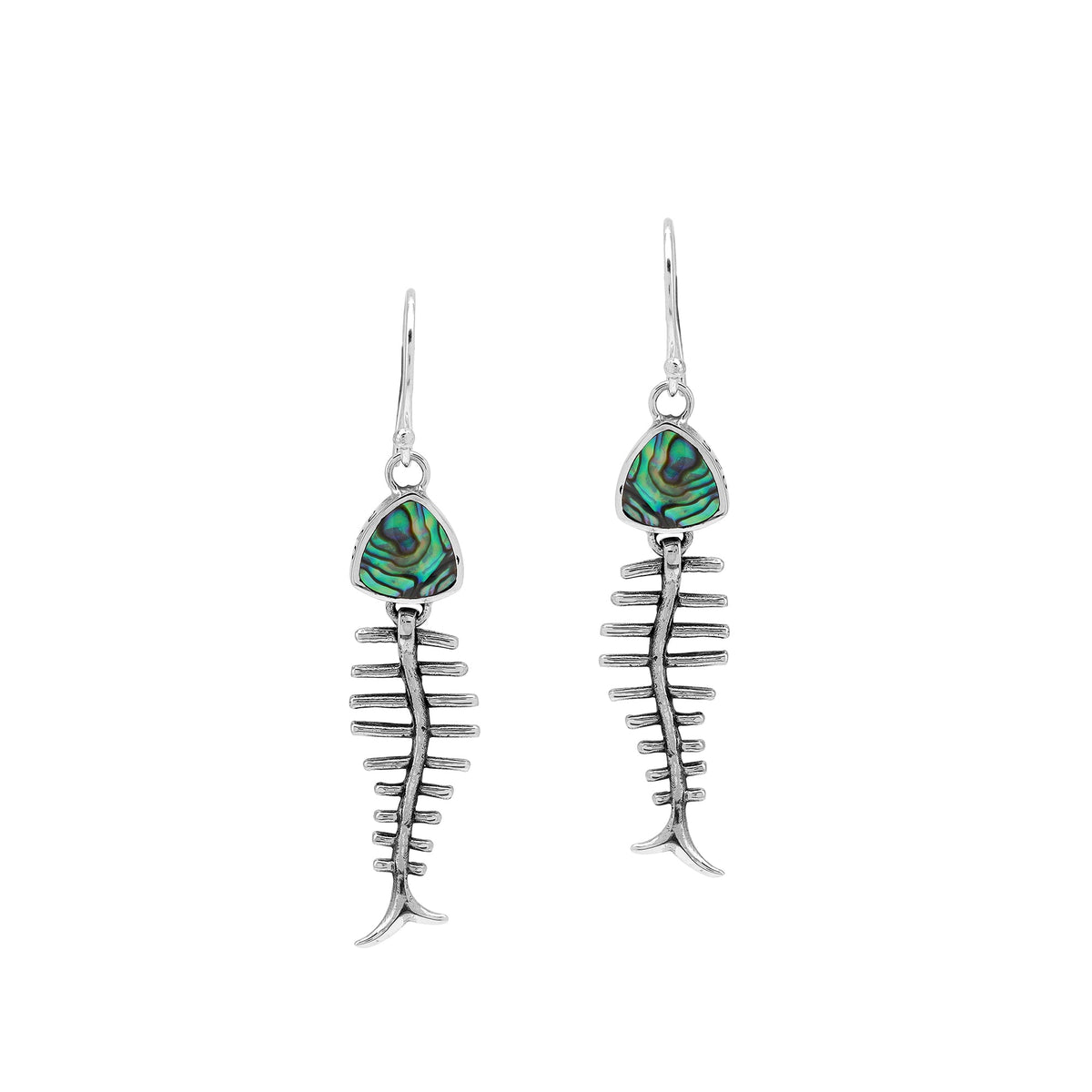 AE-1221-AB Sterling Silver Earring With Abalone Shell