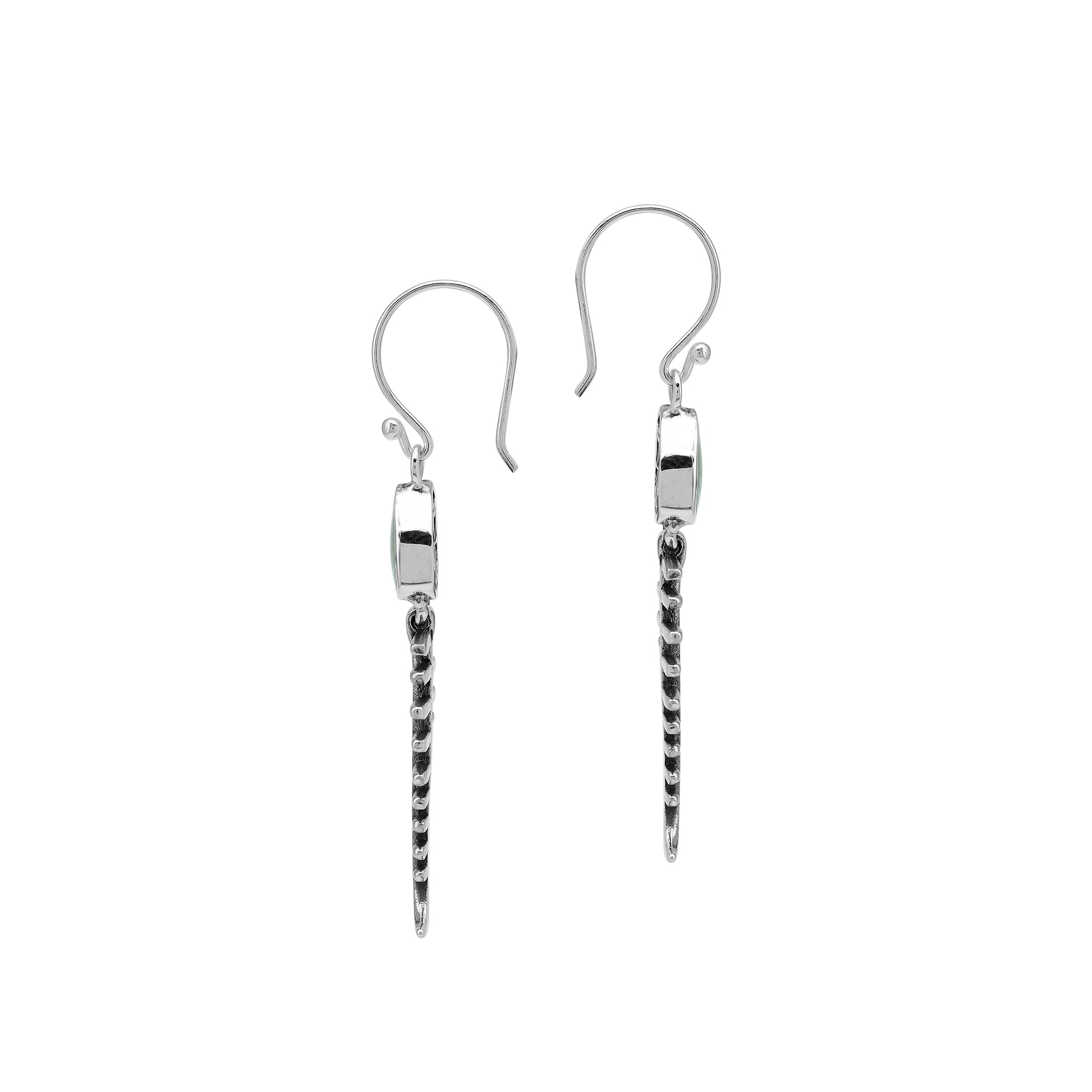 AE-1221-AB Sterling Silver Earring With Abalone Shell