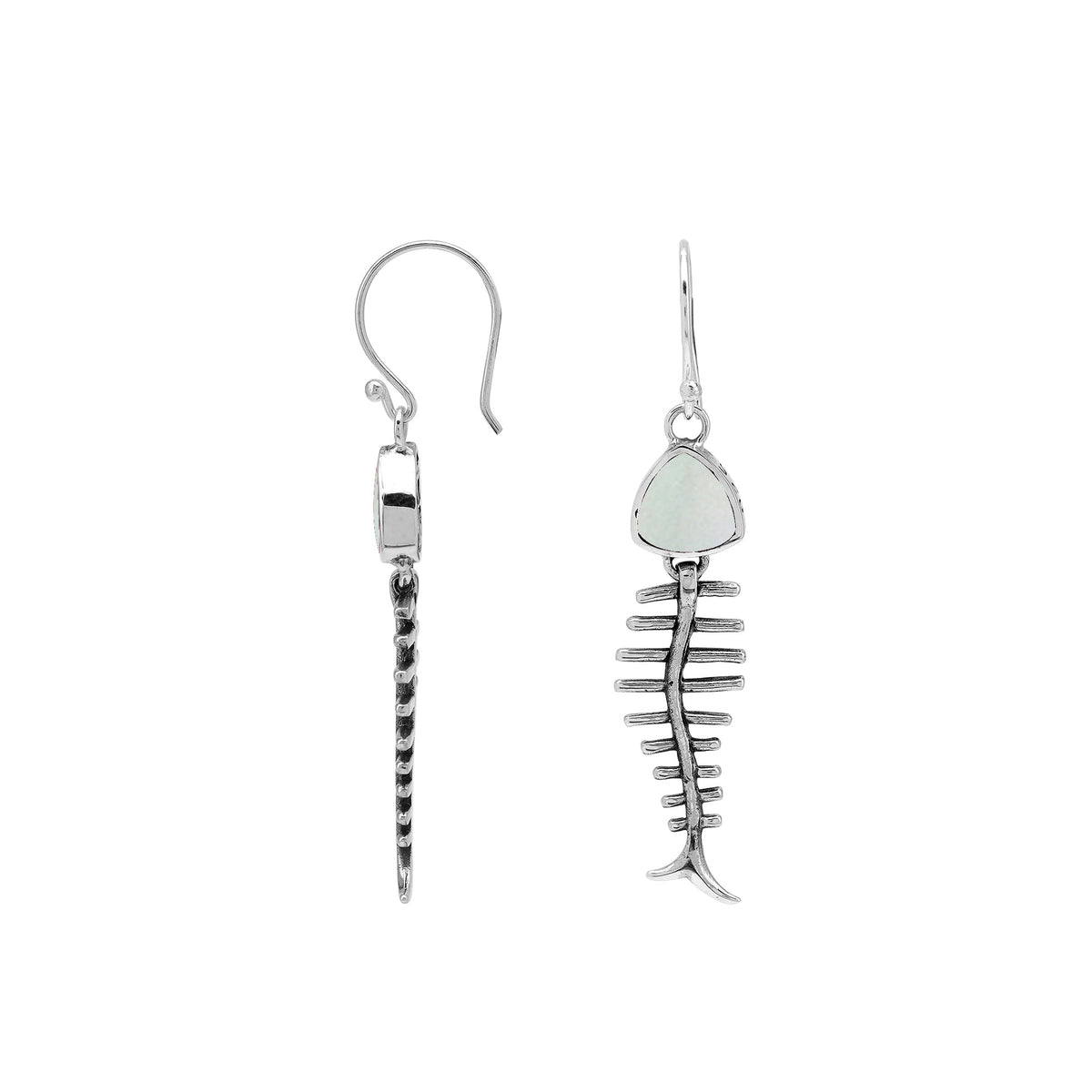 AE-1221-MOP Sterling Silver Earring With Mother of Pearl