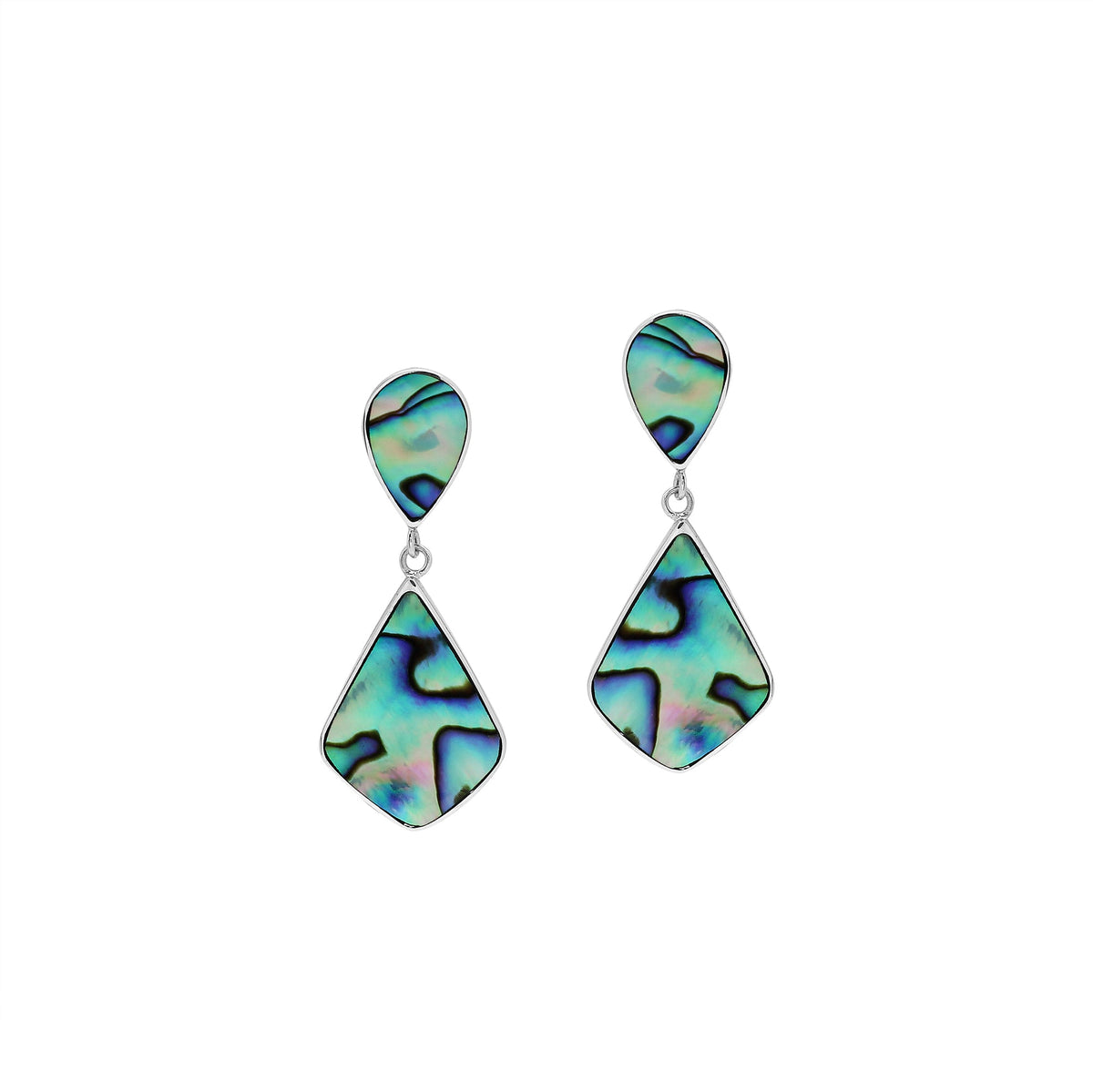 AE-1226-AB Sterling Silver Earring With Abalone Shell