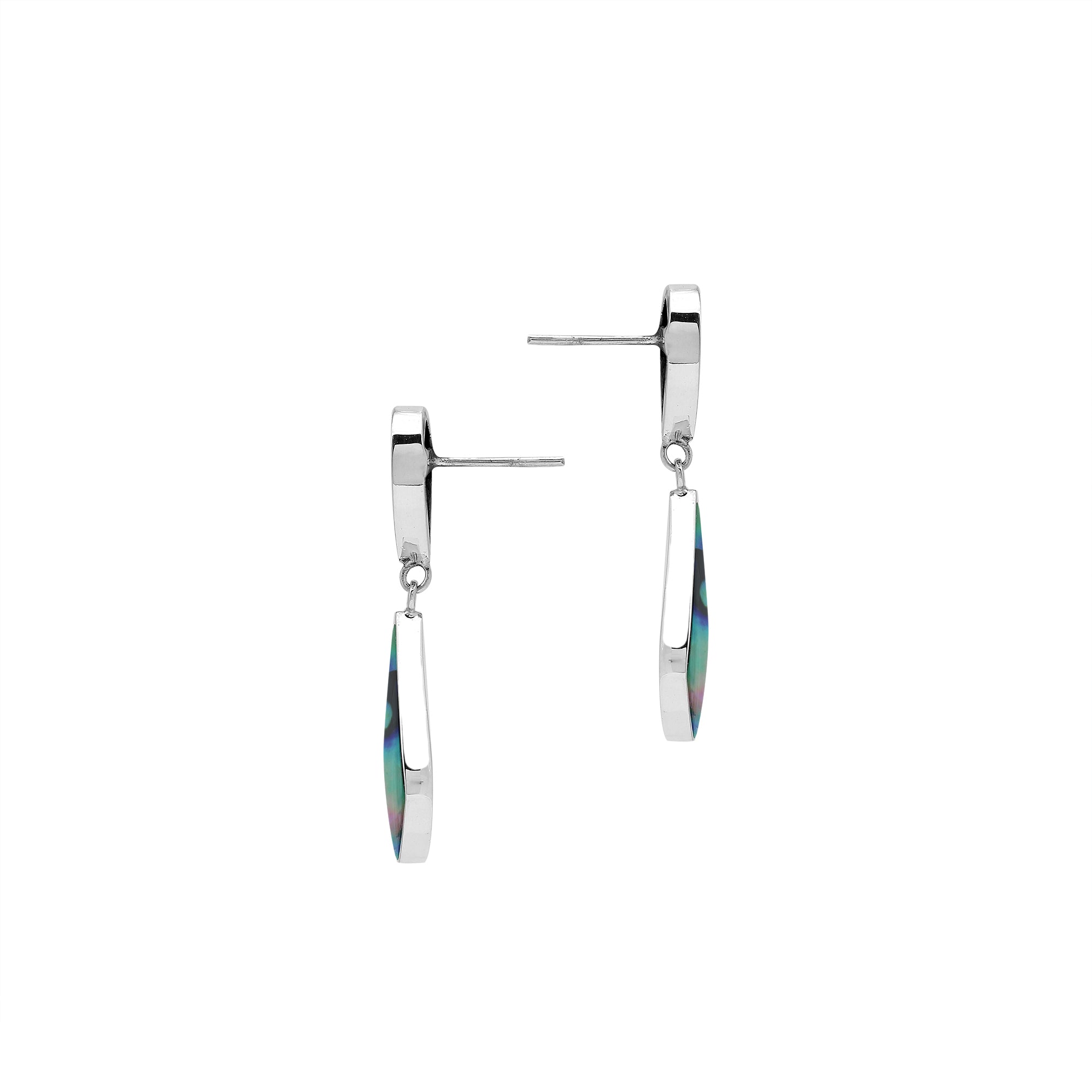 AE-1226-AB Sterling Silver Earring With Abalone Shell