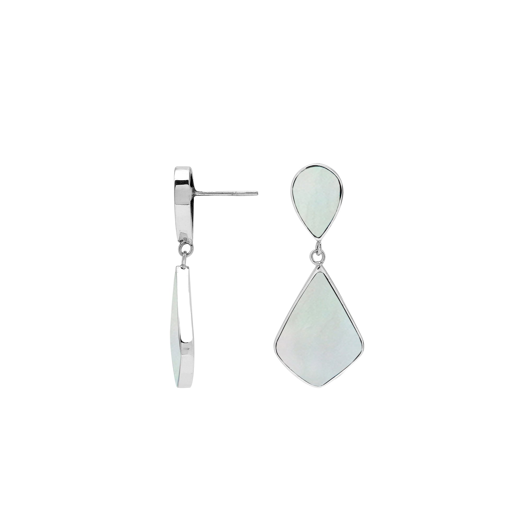AE-1226-MOP Sterling Silver Earring With Mother Of Pearl