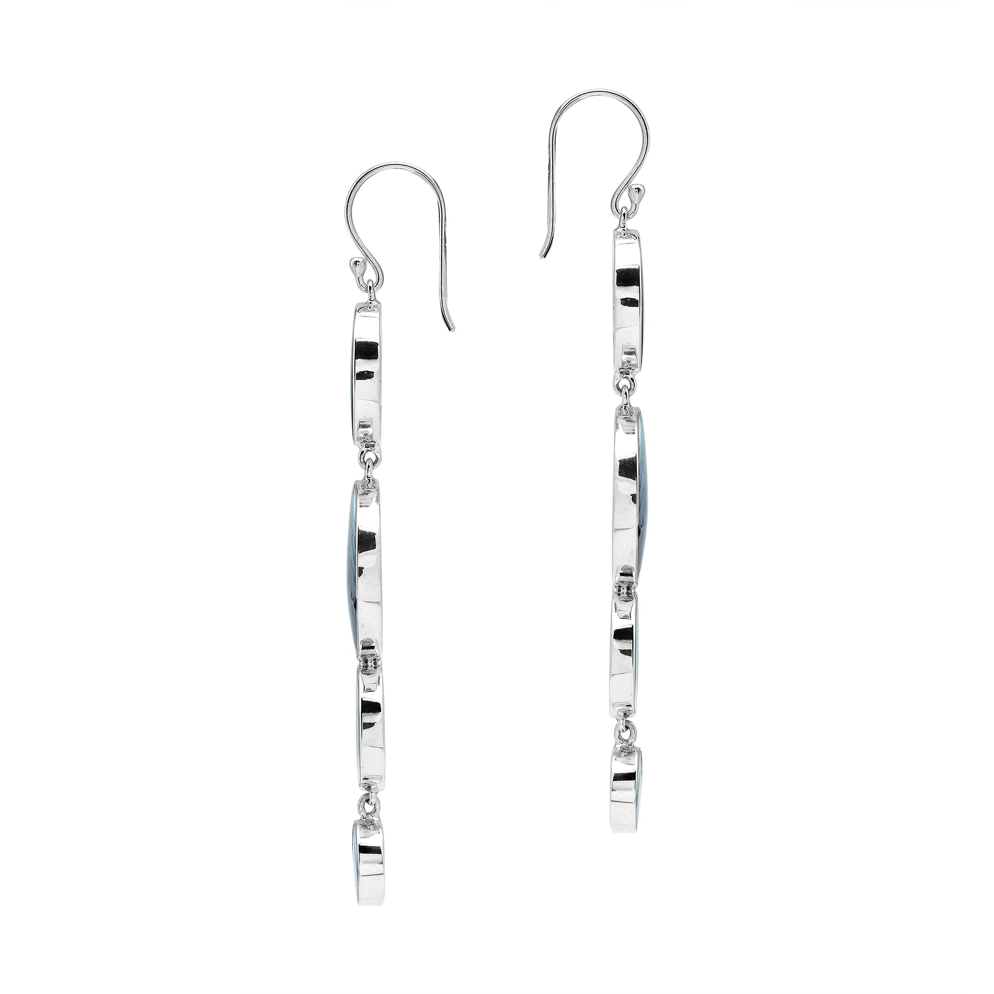 AE-1227-AB Sterling Silver Earring With Abalone Shell
