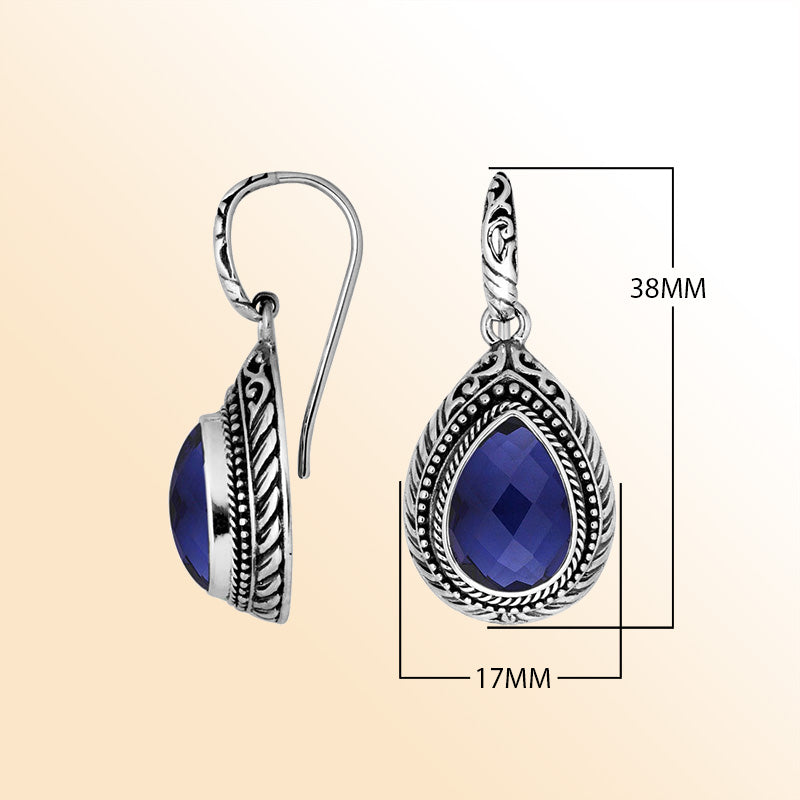 Sterling Silver Earring With Sapphire Jewelry Bali Designs Inc 