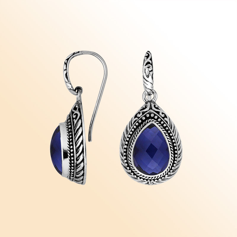 Sterling Silver Earring With Sapphire Jewelry Bali Designs Inc 