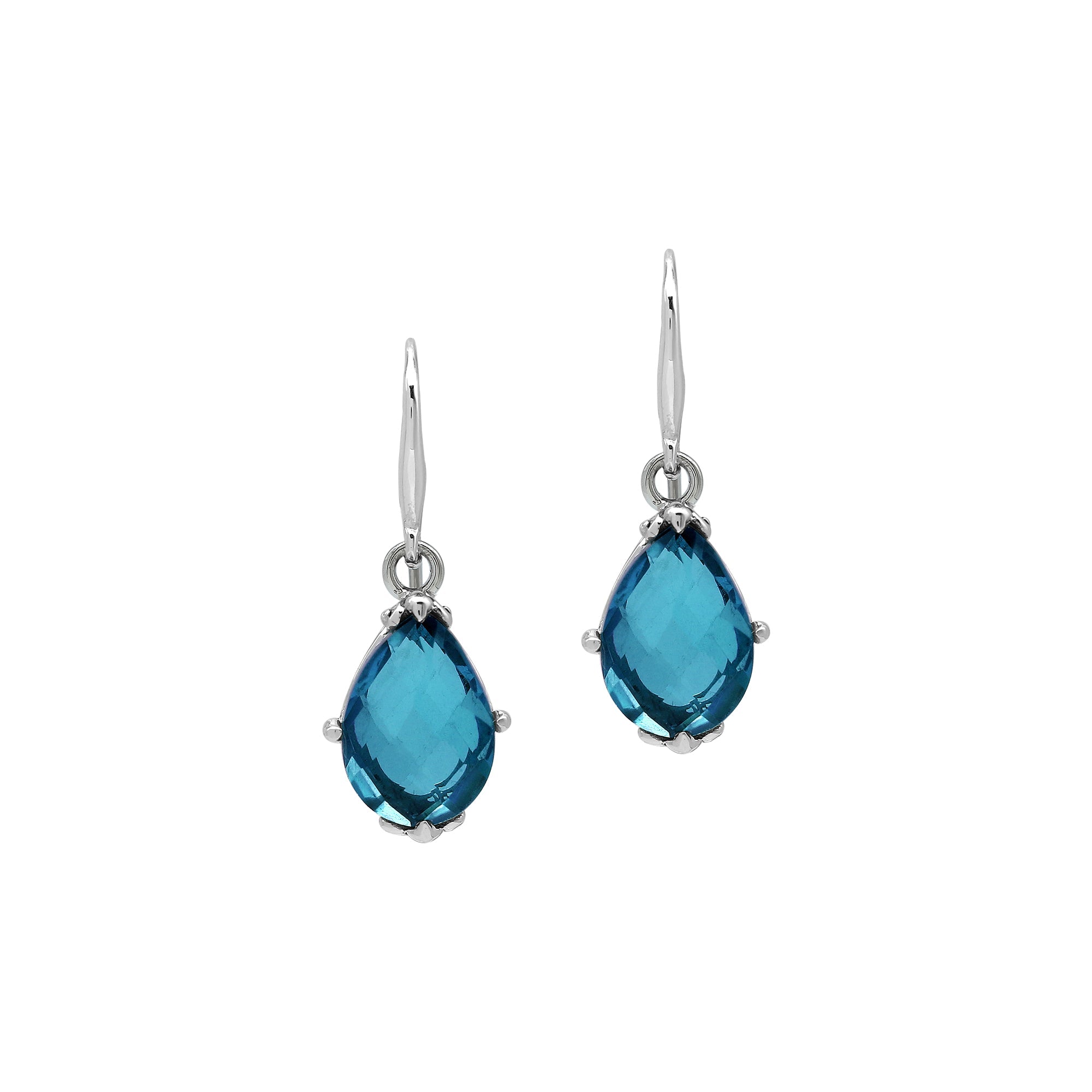AE-8103-LBT Sterling Silver Earring With London Blue Topaz Q.