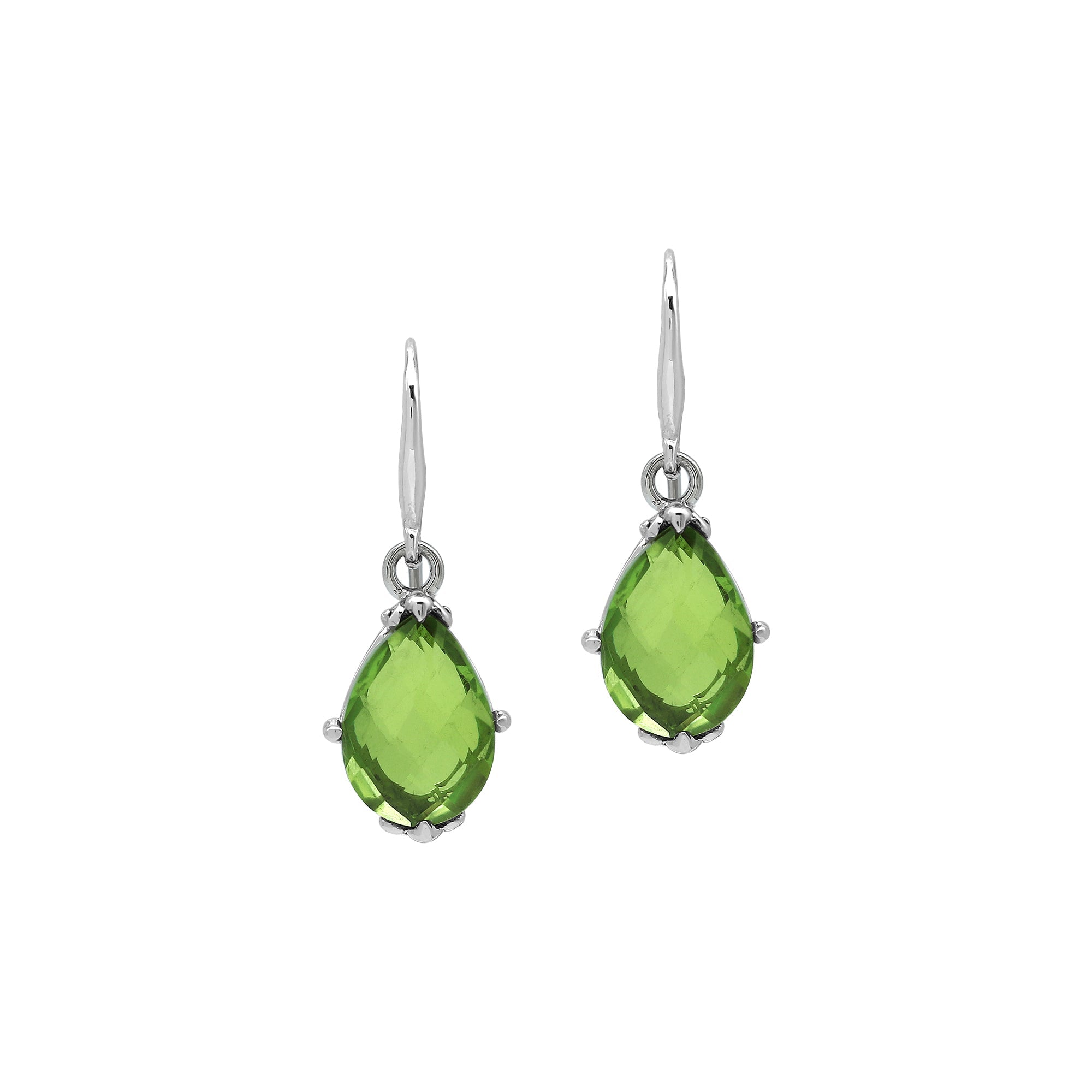 AE-8103-PR Sterling Silver Earring With Peridot Q.