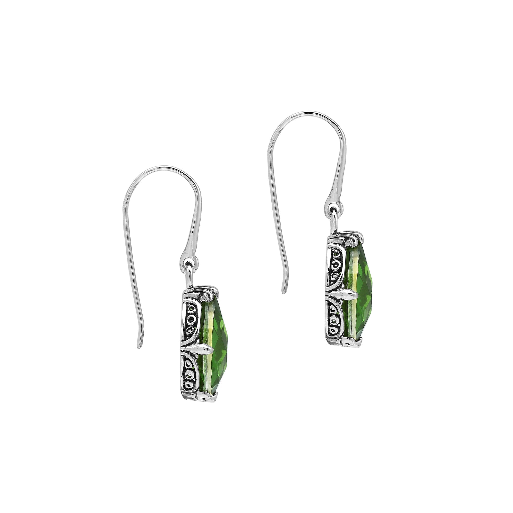 AE-8103-PR Sterling Silver Earring With Peridot Q.