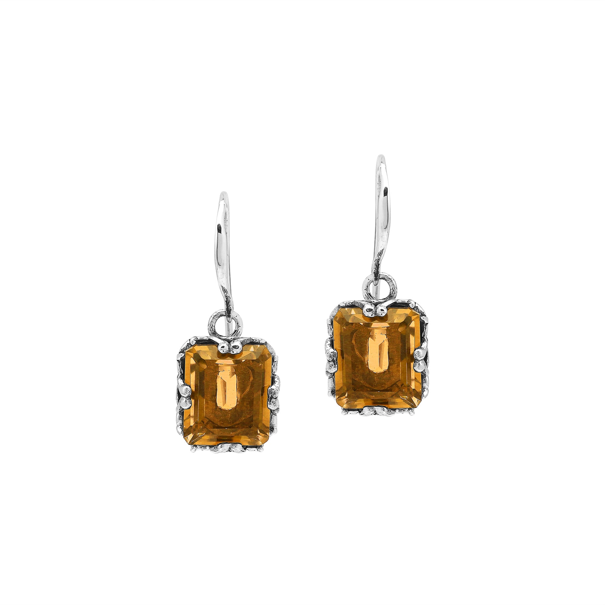 AE-8106-CT Sterling Silver Earring With Citrine Q.