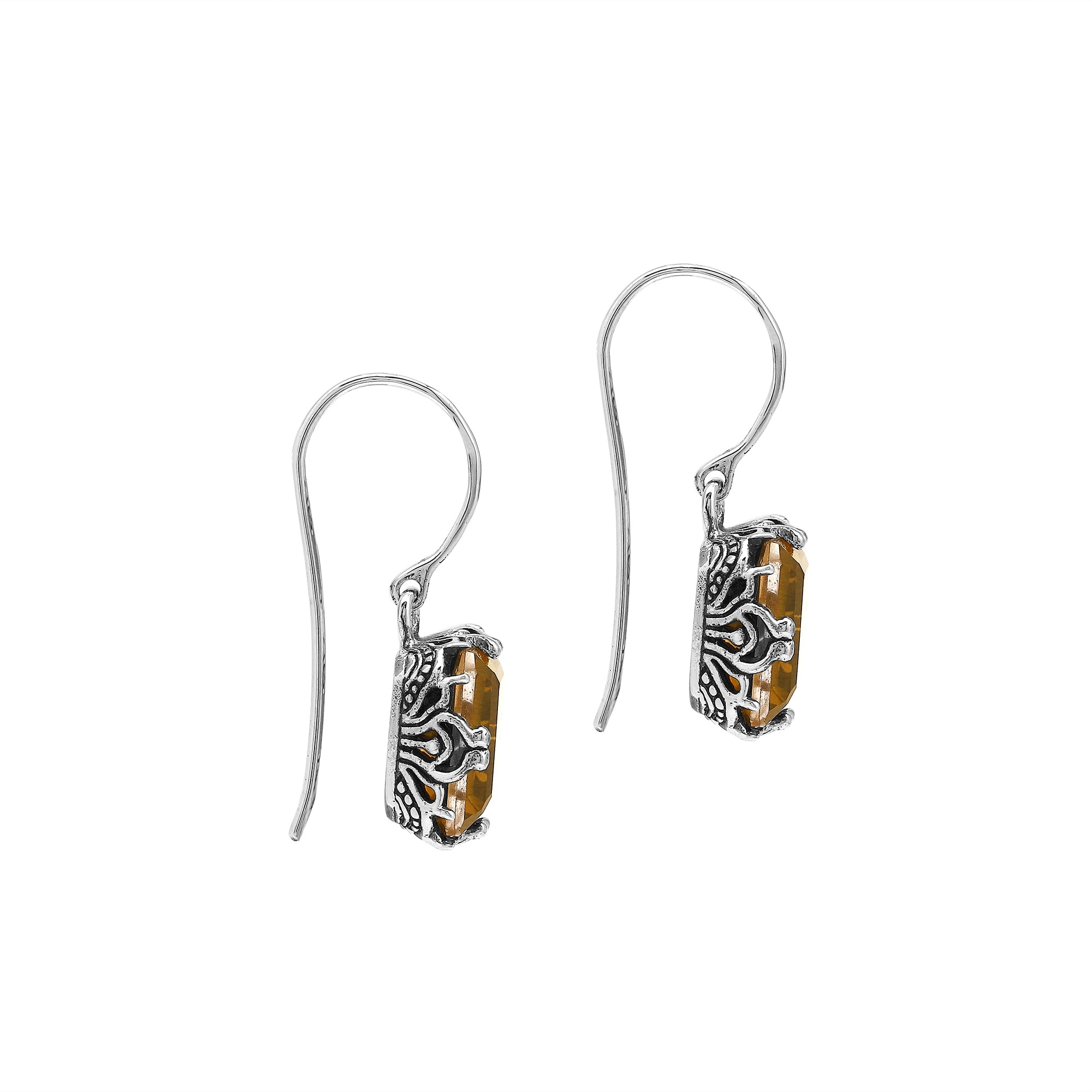 AE-8106-CT Sterling Silver Earring With Citrine Q.