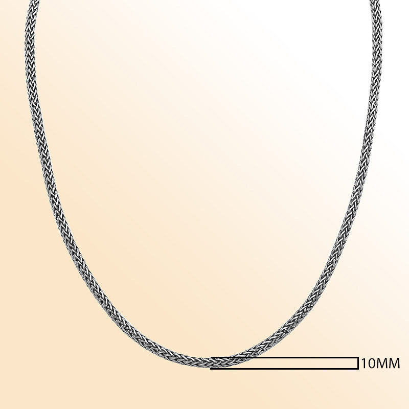 AN-1122-AM-16" Sterling Silver Necklace With Amethyst Q. Jewelry Bali Designs Inc 