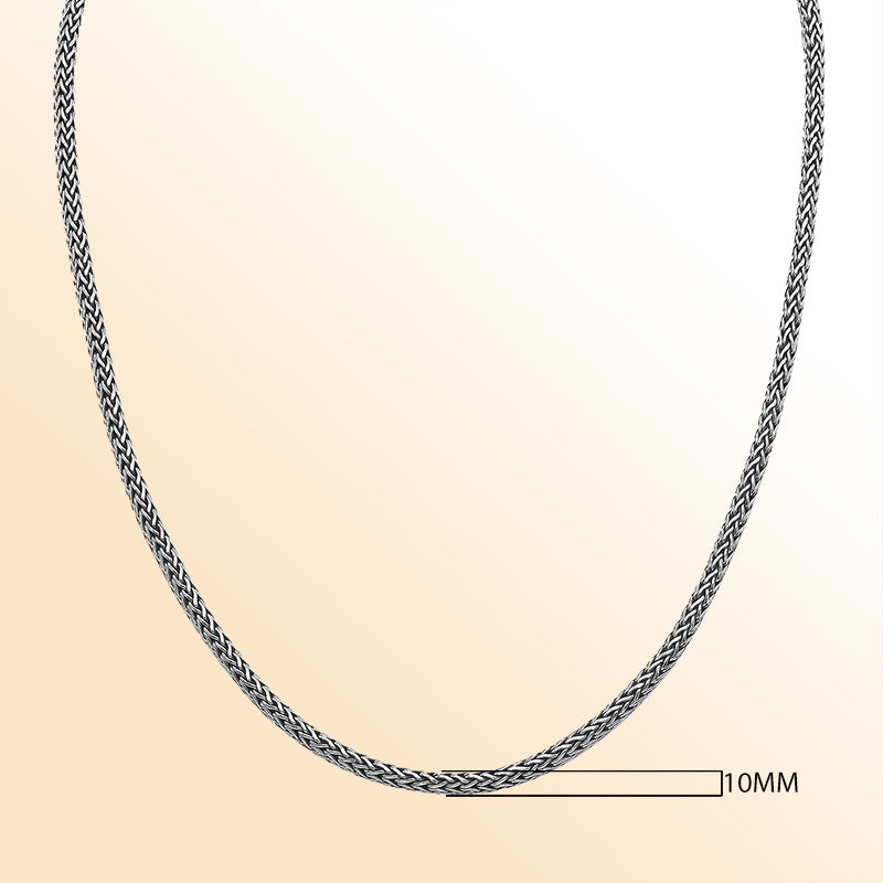 AN-1122-SP-16" Sterling Silver Necklace With Sapphire Q. Jewelry Bali Designs Inc 