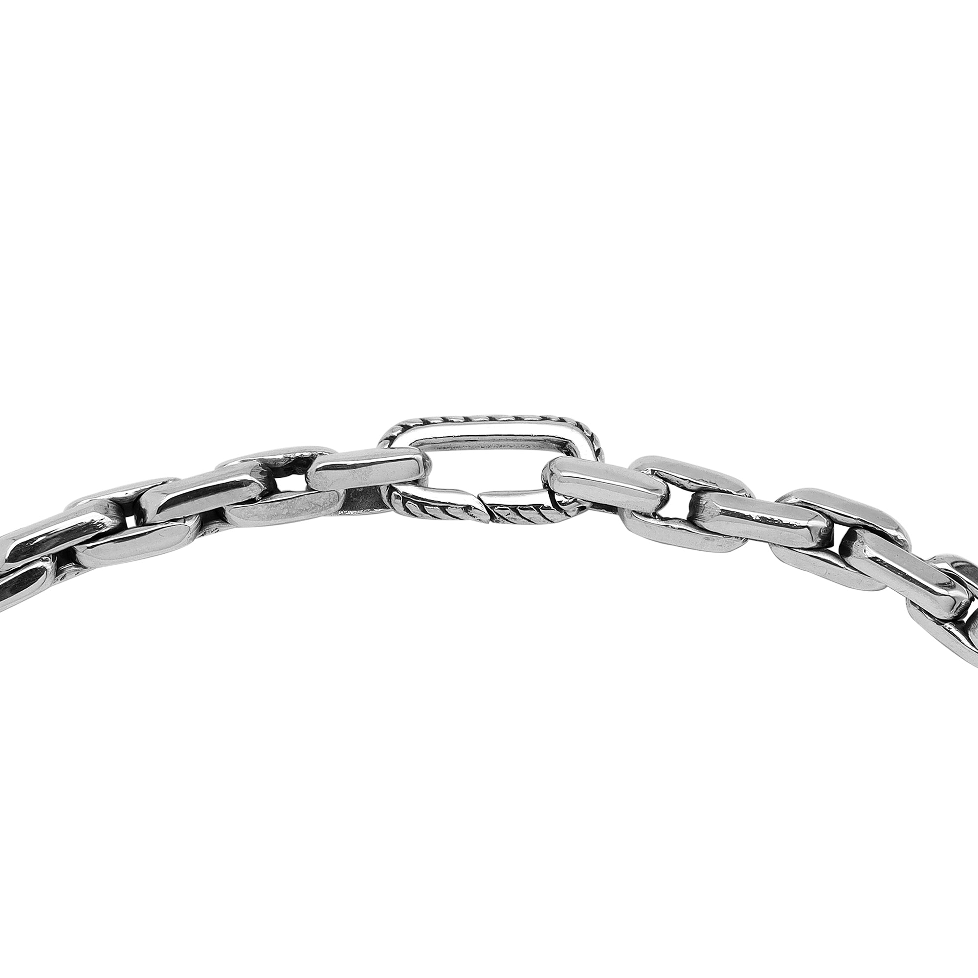 Handcrafted in Bali, This Sterling Silver Marine Link Chain Necklace