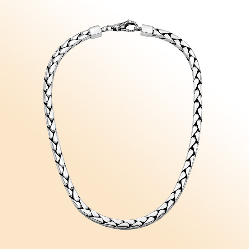 AN-6331-S-4MM-16" Bali Hand Crafted Sterling Silver Chain With Hook Jewelry Bali Designs Inc 