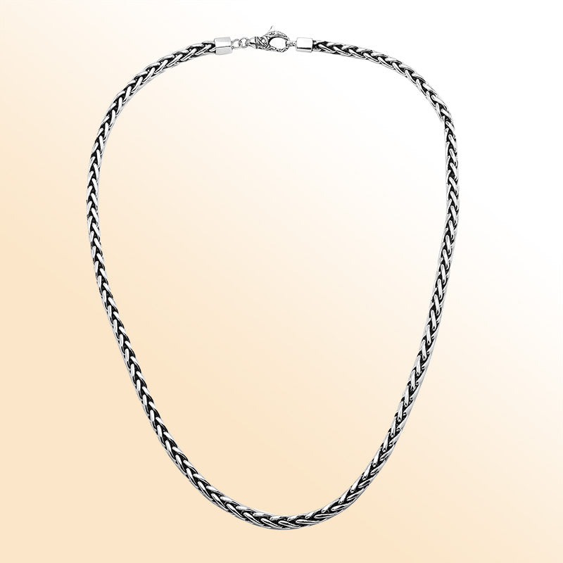 AN-6333-S-6MM-16" Bali Hand Crafted Sterling Silver Chain With Lobster Jewelry Bali Designs Inc 